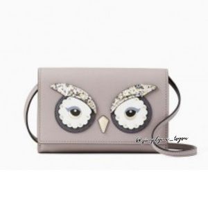 NWT! Kate Spade Owl Summer Dove Gray Crossbody